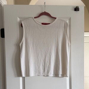 Gloria Vanderbilt White Sweater Tank Top